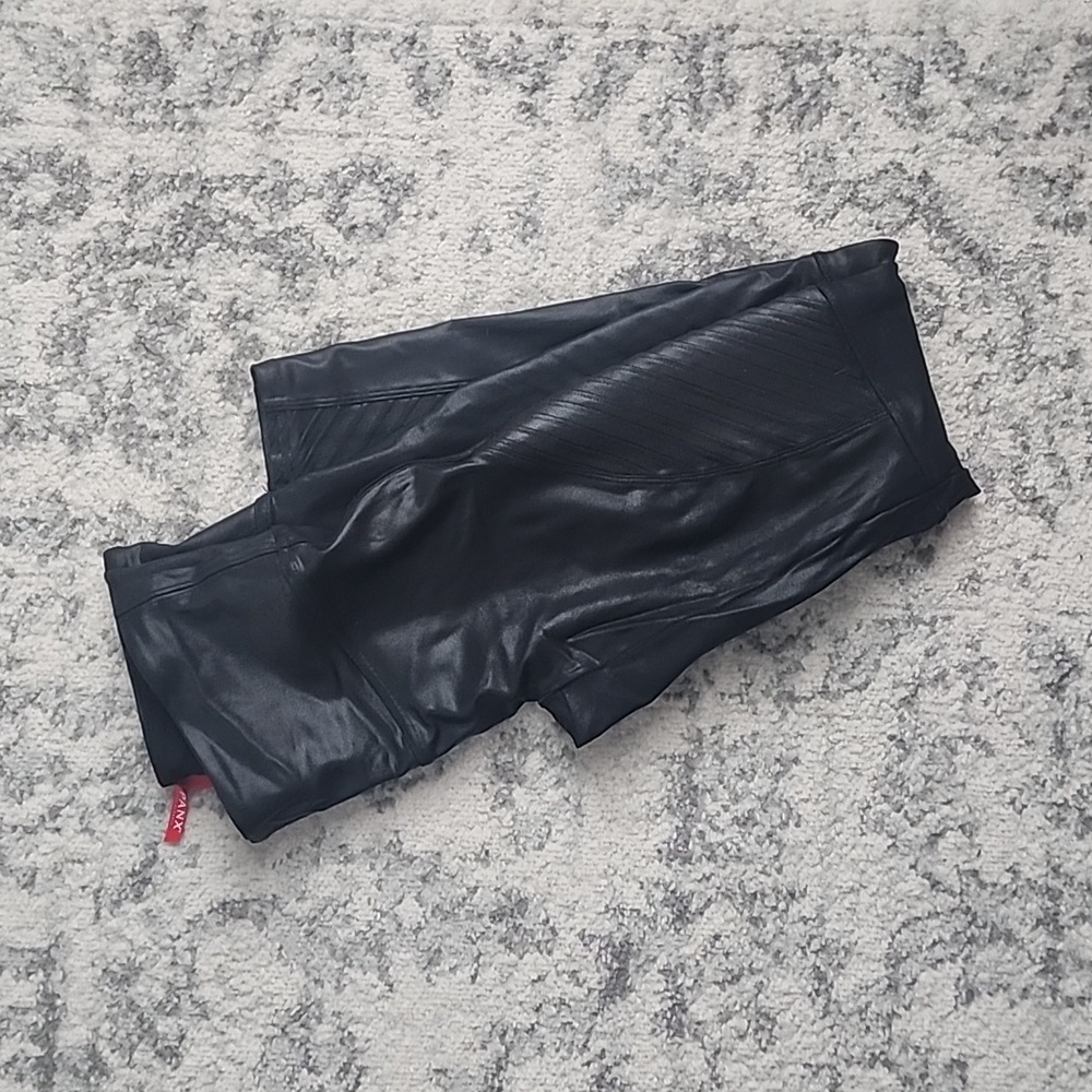 Spanx Faux Leather Moto Leggings